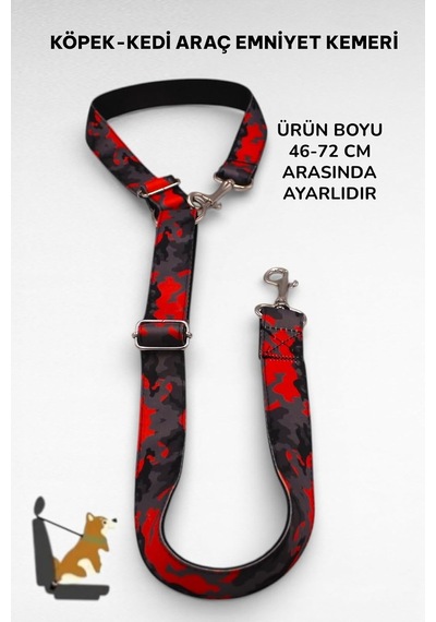 Evcil Hayvan Araç Emniyet Kemeri Kedi Köpek Araba Oto Tasması Oto Aksesuarı Kedi Köpek Emniyet Kemer Çok Renkli-tek Ebat