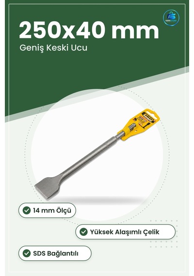 Sds Keski 14 Mm Geniş 250x40 Yüksek Alaşımlı Beton Taş Kırma Kazı