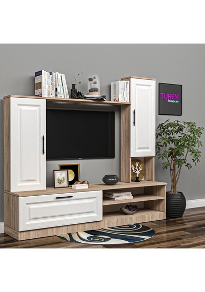 Stand Membran Tv Ünitesi Mdf Beyaz Stand Membran Tv Ünitesi Mdf Beyaz