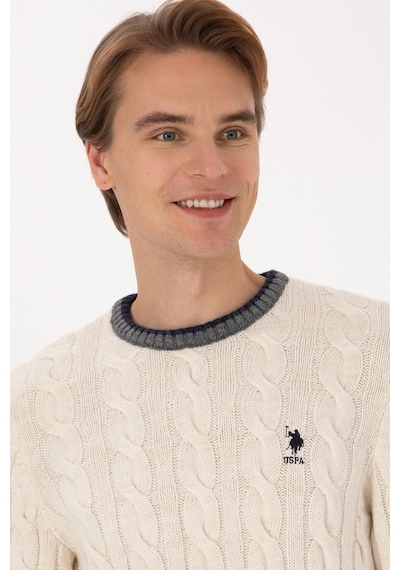 U.s. Polo Assn. Erkek Krem Kazak /triko 50315017-vr071 Krem