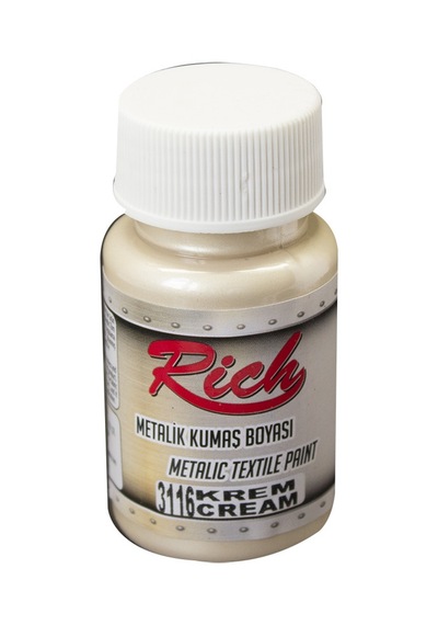 Rıch Kumaş Boyası Metalik 50 Cc Krem