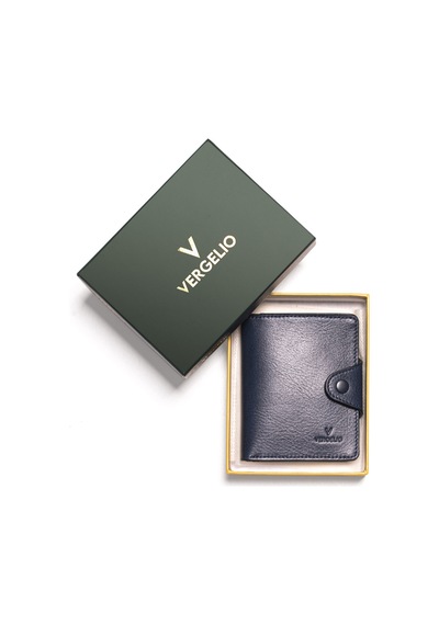 Navy Cüzdan & Kartlık Erkek 866 Vergelio Purse Matte Crystal Wallet Card Holder Mavi
