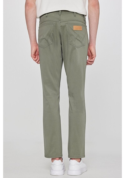 Wrangler Texas Slim Fit Dar Kesim Normal Bel Siyah Esnek Pantolon Yeşil
