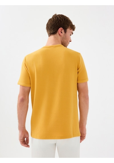 Regular Fit Erkek Tshirt K.kol Safran