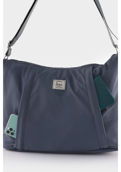 İcone Bag Paraşüt Kumaş Çanta - Yoga Mat Bölmeli, Fermuarlı Cepli, Ayarlanabilir Askılı, Fileli İç Cep Gri