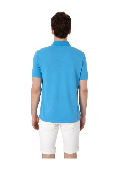 U.S. Polo Assn. Erkek Regular Fit Polo Yaka Basic T-shirt Turkuaz