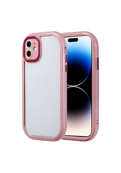 Effox Apple Uyumlu iPhone 11 Kılıf Kamera Korumalı Renkli Kenar Ve Çerçeve Tasarımlı Vitamin Ka Mürdüm