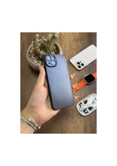 İphone 13 Uyumlu Süper İnce Mat Ultra Thin Silikon Kılıf Çöl