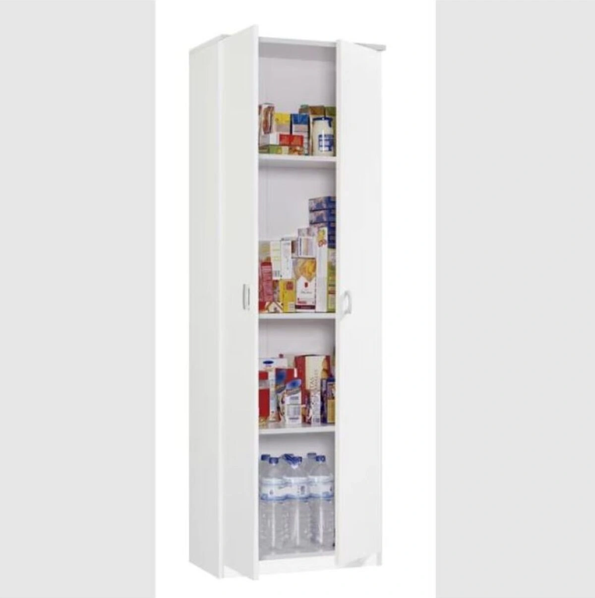Tane Çok Amaçlı Dolap,4 Raflı, 2 Kapaklı Mutfak Dolabı Kiler Dolabı Banyo Dolabı Beyaz
