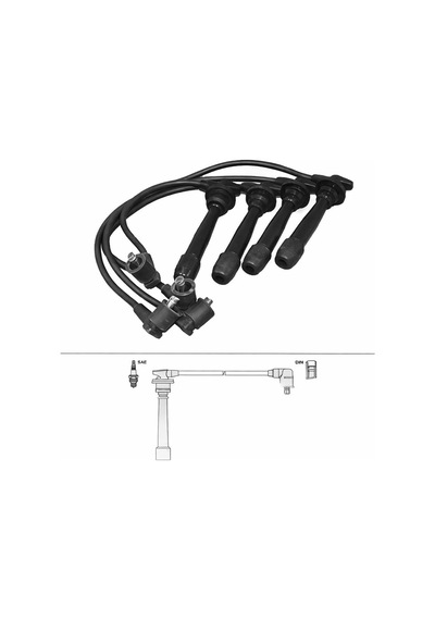 Kraftvoll Hyundai Accent Era İle Uyumlu 2006-2011 1.4 Benzinli Buji Kablosu Silikon