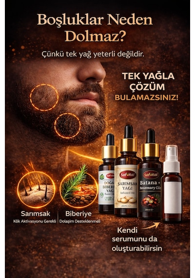 Safvital Sakal Gelişim Sistemi Bakım Seti 5'li
