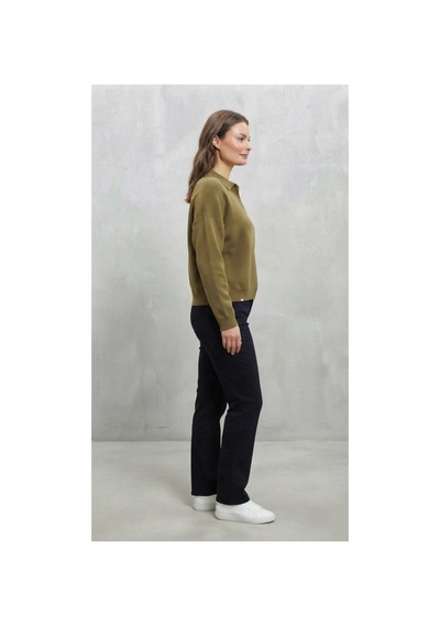 Youknitwear You Aura Polo Yaka Kadın Kazak Fıstık Yeşili