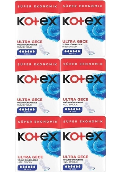 Ultra Quadro Süper Eko Gece 16 Lı X 6 Adet