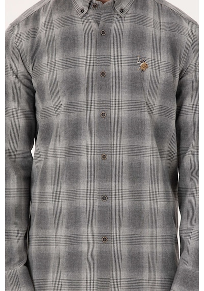 U.s. Polo Assn. Erkek Gri Gömlek Desenli 50291383-vr024 Gri U.s. Polo Assn. Erkek Gri Gömlek Desenli 50291383-vr024 Gri