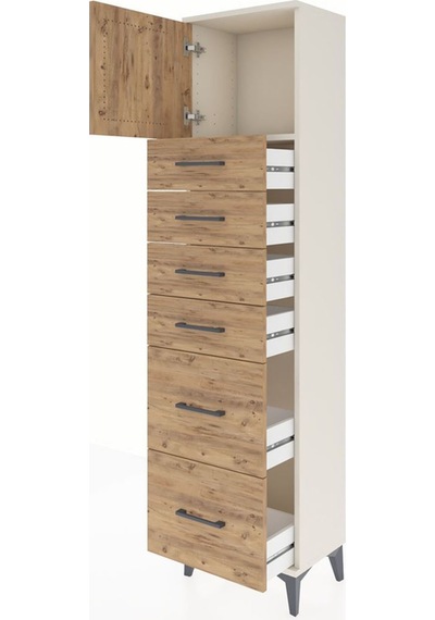Arges Dolap Tek Raflı 6 Çekmeceli Tek Kapaklı 44x30x182 Aytaşı-çam Aytası Arges Dolap Tek Raflı 6 Çekmeceli Tek Kapaklı 44x30x182 Aytaşı-çam Aytası