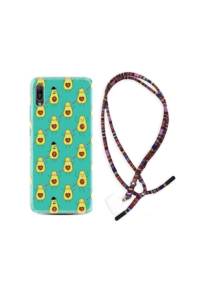 Huawei Y6 2019 Kılıf Rasta Boyun Askılı Oynayan Avokadolar 1770
