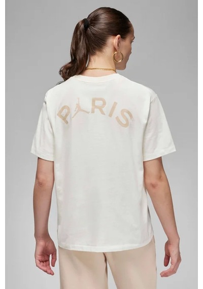 Nike Air Jordan Paris Saint Germain Mens Tee Grafik Baskılı Erkek Günlük Tişört Krem