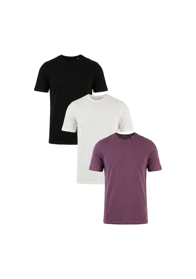 Buratti Pamuklu Regular Fit Bisiklet Yaka 3'lü Paket T Shirt Erkek T Shirt 59020204s3 Siyah-mürdüm-ekru