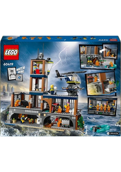 LEGO® City Polis Hapishane Adası 60419 7+ Yaratıcı Oyuncak Yapım Seti - 980 Parça