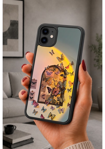 İphone 11 Uyumlu Doğa Desenli Kamera Korumalı Darbelere Dayanıklı Kılıf 526-doğa-iphone11