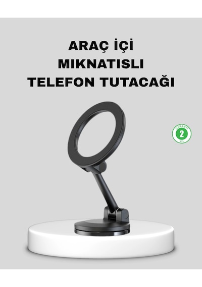 Katlanır Manyetik Araç İçi Telefon Tutucu 360 Dönebilen, Magsafe Uyumlu, Güçlü Mıknatıslı Tasarım Diğer