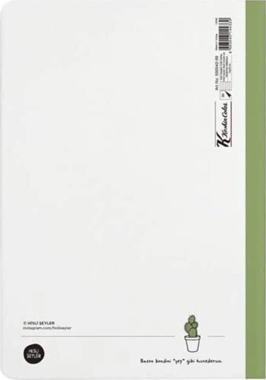 Hisli Şeyler Beni Seven Dikenime Katlansın Çizgili Defter 14 X 20 Cm 64 Yaprak No Color