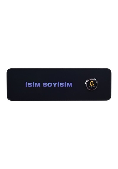 Led Işıklı Isimli Dekoratif Kapı Zili Butonu