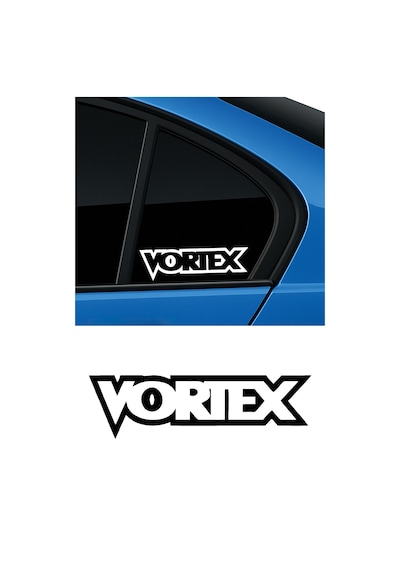 Vortex Sticker, Oto Sticker, Motor Sticker 15x4 Cm