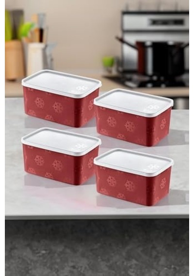 4&apos Lü Set No Frost Saklama Kabı Carmen 2600 Ml