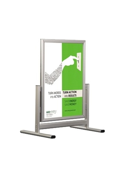 Alüminyum Çift Iki Taraflı 50X70Cm Kısa Ayak Reklam Poster Pano
