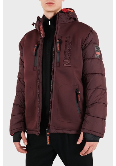 Norway Geographical Su Geçirmez Kapüşonlu Parka Erkek Parka Beachwood Kahve