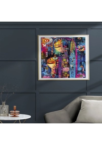 1000 Parça Indian Temalı Eğlenceli Puzzle Deneyimi Açık Mavi