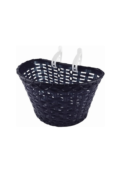 16-20 Jant Uyumlu Hasır Desenli Plastik Çocuk Bisikleti Ön Sepet Siyah