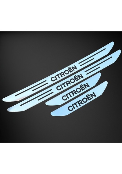 Citroen Araçlarına Uyumlu Kapı Eşik Yazısı Krom