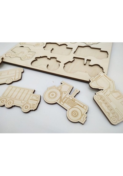 Montessori Araçlar Boyama Puzzle