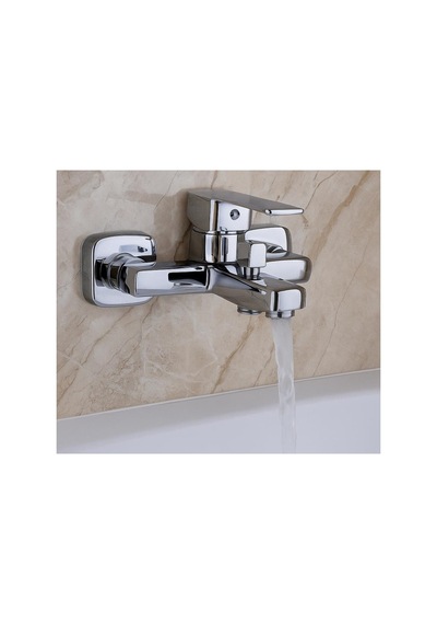Rena Design Kare Krom Banyo Bataryasi Ağir Prinç Gövde Yüksek Kalite Musluk Göşeli Şik Modern Tasarim