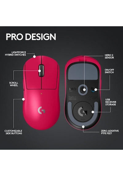 Logitech G Pro X Superlight 2 Lightspeed Hero Kablosuz Mouse