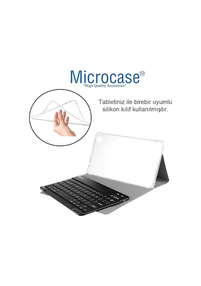 Samsung Galaxy Tab A8 Sm-x200 10.5" İle Uyumlu Bluetooth Klavye Ve Mouse + Standlı Kılıf - Bkk6