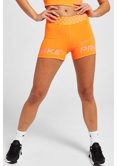 Nike Dri Fit Training Pro Graphic 3" Womens Shorts Kadın Tayt Şort Turuncu