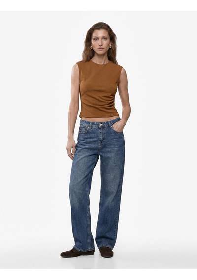 Koton Krep Scuba Slim Fit Drape Detaylı Kolsuz Bisiklet Yaka Bluz Kahverengi 7wak10037ek Kahve Koton Krep Scuba Slim Fit Drape Detaylı Kolsuz Bisiklet Yaka Bluz Kahverengi 7wak10037ek Kahve