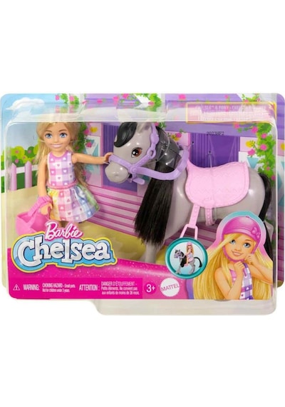 Mattel Barbie Chelsea Bebek Ve Midilli Figür Seti Htk29