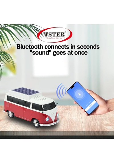 Minibüs Tasarımlı Bluetooth Speaker, Sd Kart, Usb, Fm Radyo, Şarjlı Taşınabilir Kablosuz Hoparlör, Siyah