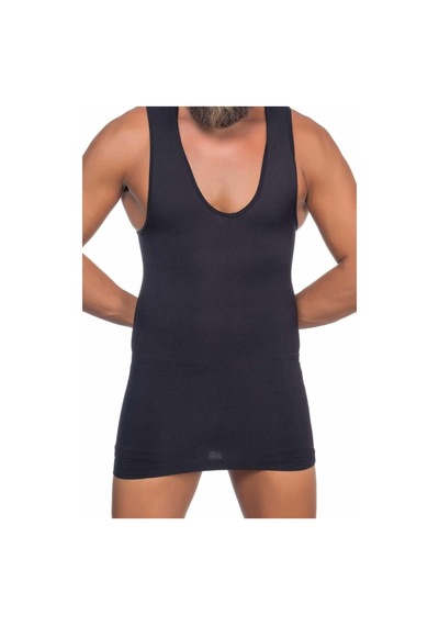Moon Wear Siyah Mı Emay E1003 V Yaka Erkek Korse Atlet Siyah