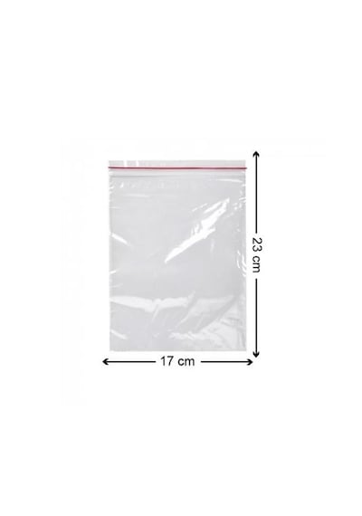 Kilitli Torba 17x23 Cm 300'lü Kilitli Buzdolabı Poşeti Şeffaf Naylon Torba Kilitli Saklama Poşeti