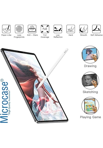 Microcase Samsung Uyumlu Galaxy Tab S11 11 İnch Tablet Paper Like Pencil Destekli Kağıt Hissi Veren Mat Ekran Koruyucu - Al3289