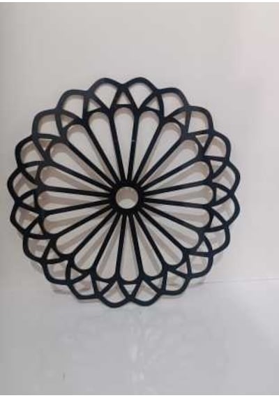 Dekoratif Siyah Yapışkanlı Pleksi Mobilya Dolap Süsü 30x30cm Siyah