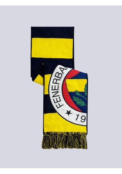 Fenerium Fenerbahçe Sarı Lacivert 6 Renk Logolu Unisex Dokuma Atkı Lacıvert-sarı