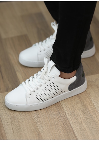 Hakiki Deri Rahat Giymli Günlük Sneaker Erkek Ayakkabı Daks6558 001