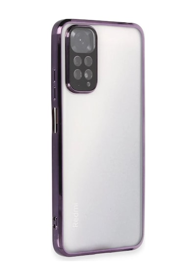 Xiaomi Redmi Note 11 Uyumlu Kılıf Lensli Silikon - Mor