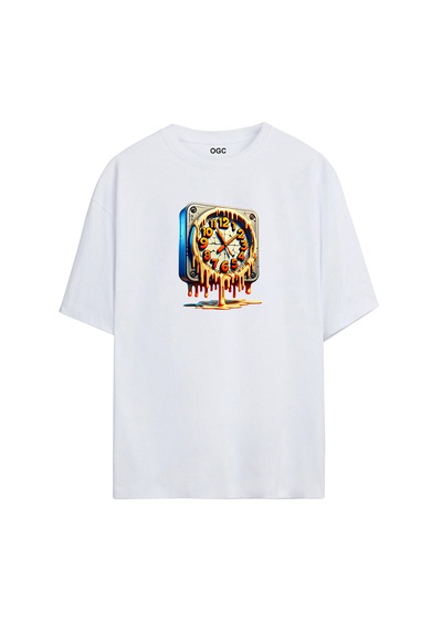 Ogc Saat Oversize Unisex T-shirt Beyaz